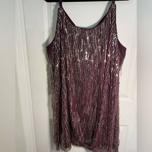Torrid NWT size 5 purple  party Holiday New Years  sequined mini dress
